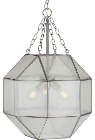 Progress Lighting Mauldin Brushed Nickel 3-Light Pendant, Seeded, P500222-009