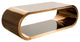 Pia Chrome Coffee Table, Rose Gold
