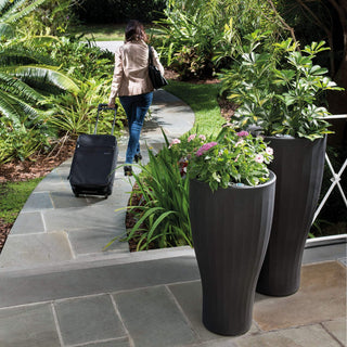 Cup 16" Tall Planter, Bark, 22"