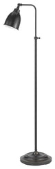 Darkened Bronze Adjustable Height Floor Lamp With Metal Dome Shade