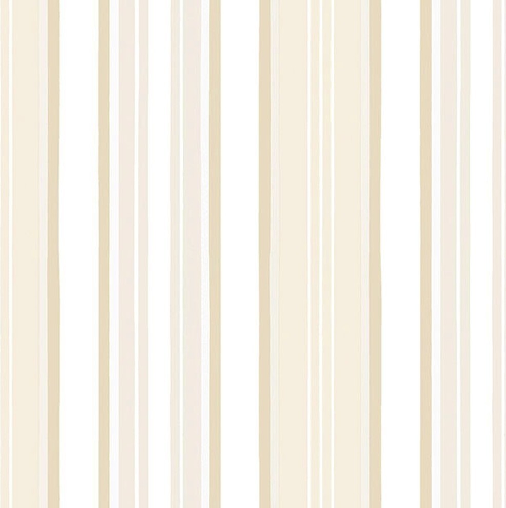 Stripes And Damasks, Classic Damask Stripes White, Cream Wallpaper Roll