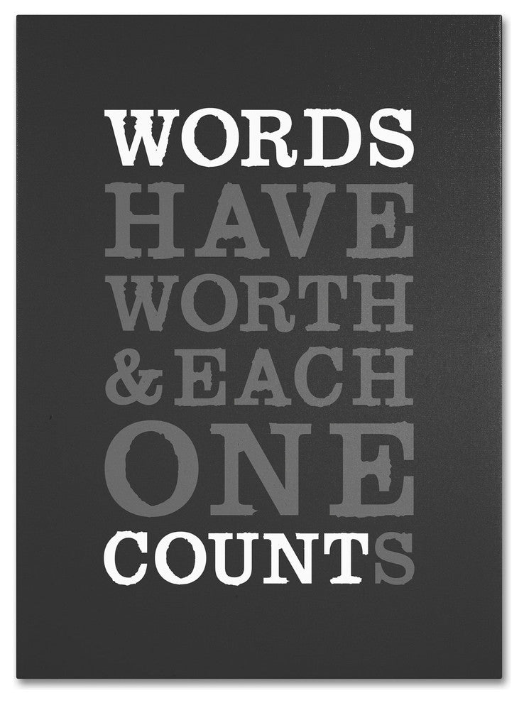 'Words Worth' Canvas Art by Megan Romo