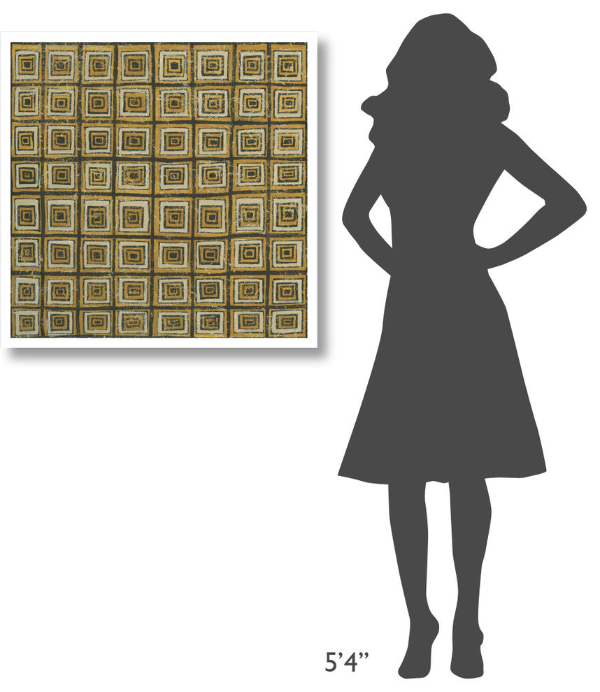 "Square in Square" Digital Paper Print by Kathrine Lovell, 32"x32"