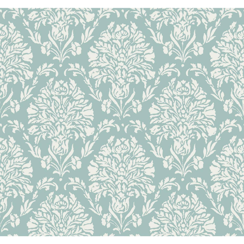 Block Print Damask Wallpaper
