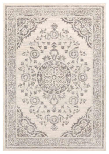Surya Sunderland SUN-2317 5'3"x7'3" Rug, Medium Gray/Light Gray/White