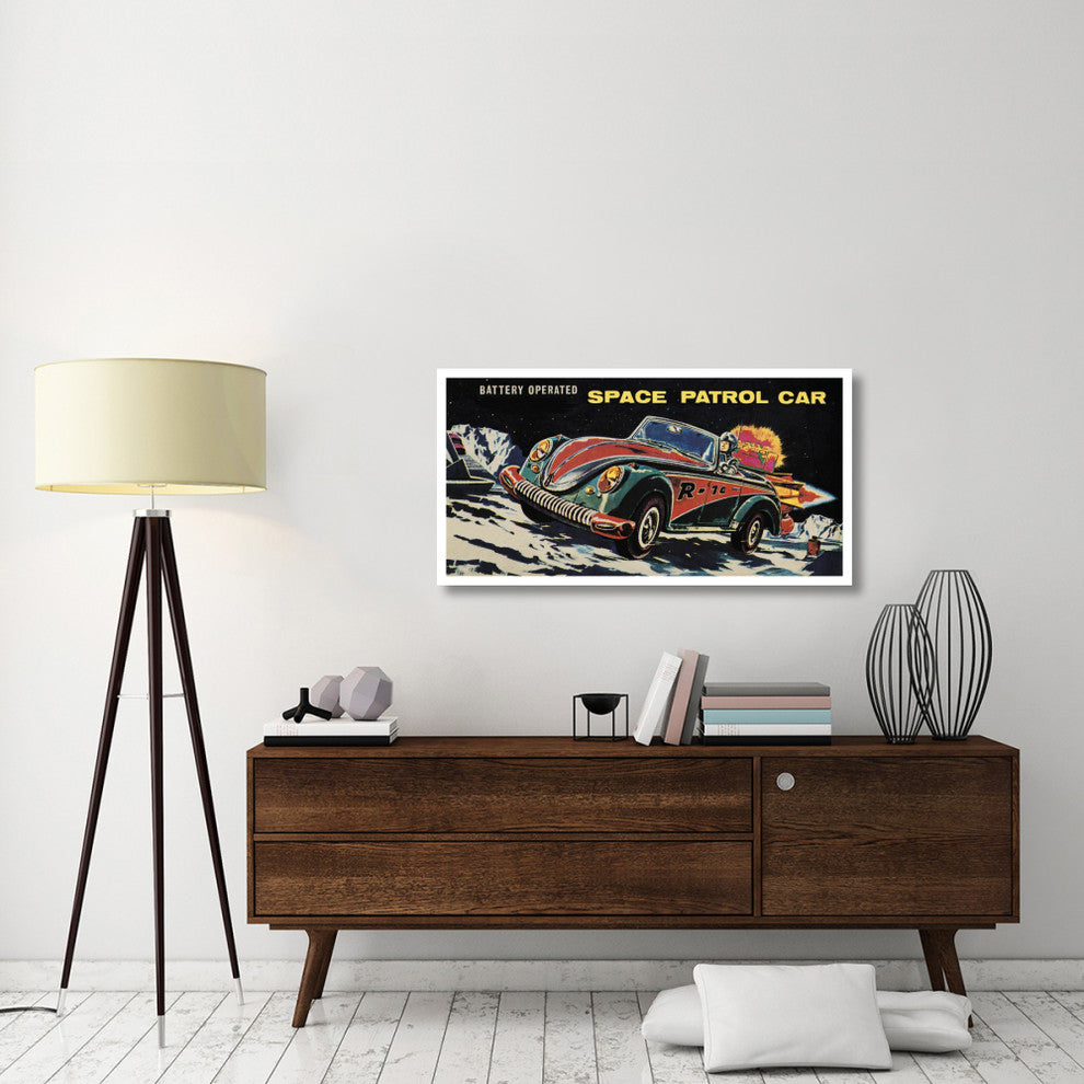 "Battery Operated Space Patrol Car" Digital Paper Print by Retrotrans, 46"x24"