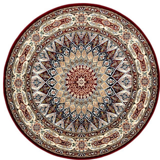Traditional Kelayeh Round 5' Round Rust Area Rug