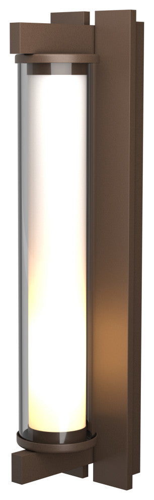 Fuse Large Outdoor Sconce, Coastal Bronze Finish, Clear Glass