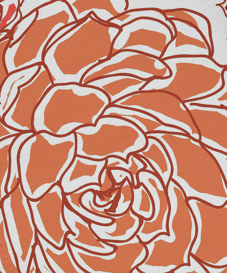 19x19", Olivia Floral Print Napkin, Coral, Set of 4
