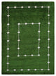 HAND KNOTTED LOOM SILK ECO-FRIENDLY AREA RUG -6'x9',Rectangle,Green,Contemporary
