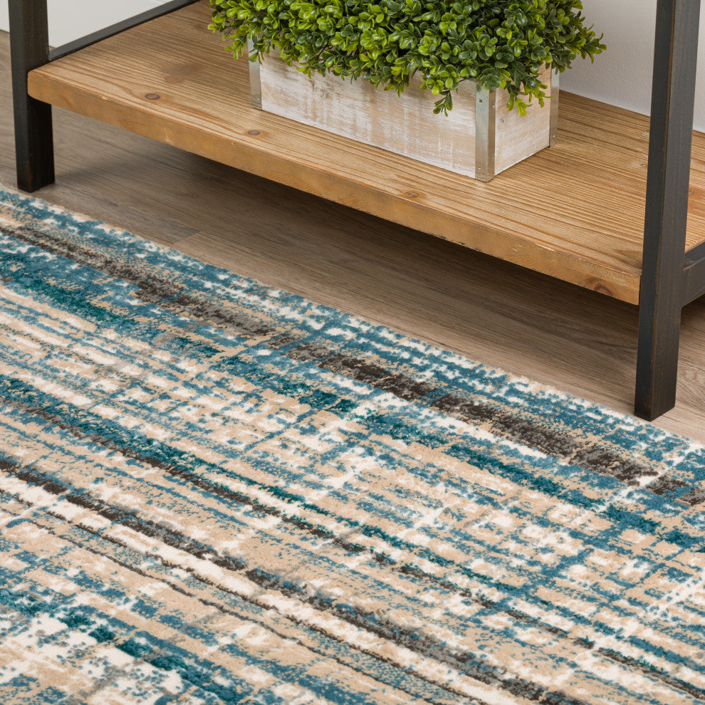 Dalyn Karma KM8 Blue 3'3" x 5'1" Rug
