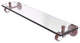 Pacific Grove 22" Glass Shelf with Groovy Accents, Antique Copper