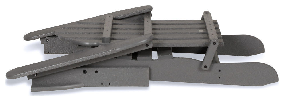 Folding Adirondack 5-Piece Conversation Group, Black