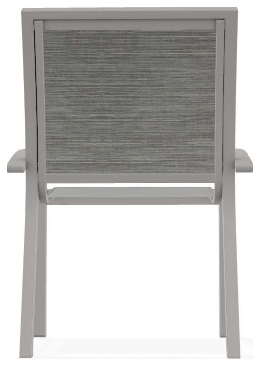 Kendall Sling Stackable Outdoor Dining Chair, Sicily/Warm Gray
