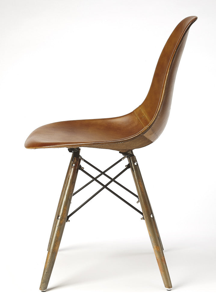 Butler Orson Brown Leather Side Chair
