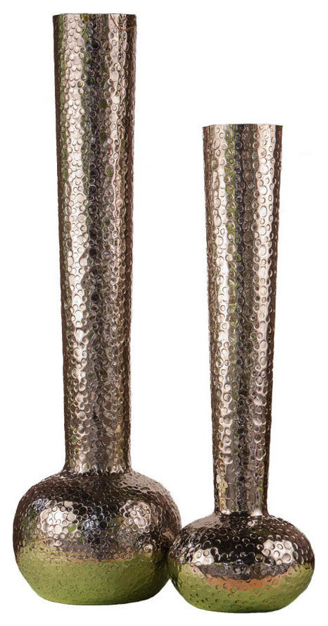 Hammer Water Mark Vase, Nickel