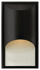 Hinkley Cascade 1 Light Satin Black Outdoor Wall Light, 1830SK-LED