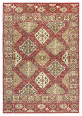 Rizzy Home Gossamer GS6784 Red Motif Area Rug, Rectangular 8'x10'
