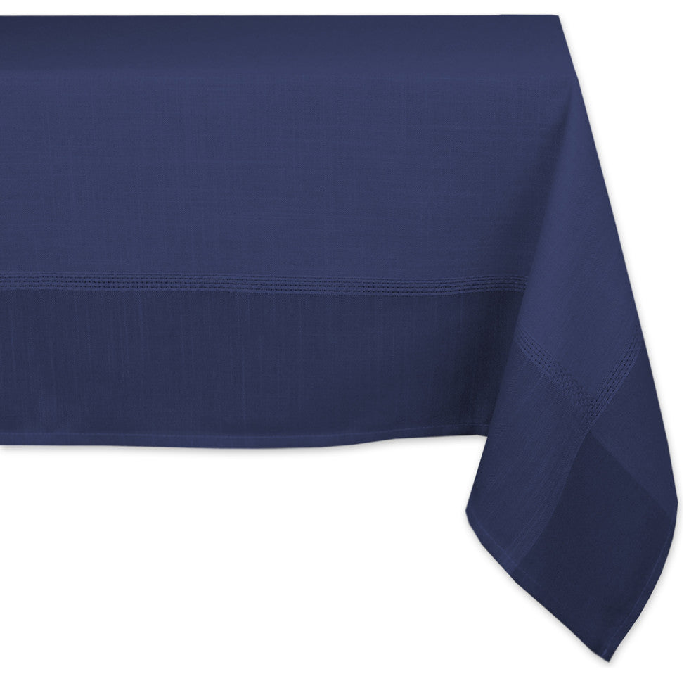Poly Border Tablecloth Blue 60"x120", Seats 10-12