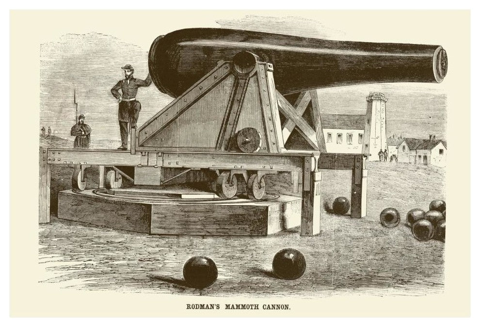 "Rodman's Mammoth Cannon" Digital Paper Print by Inventions, 46"x31"