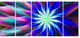 Dance of Bright Spiral Blue Flower, Floral Canvas Art Print, 60"x28", 5 Panels
