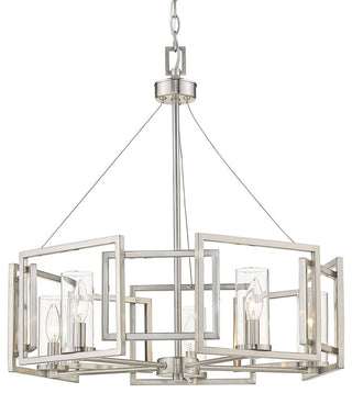 Golden Lighting 6068-5 Marco 5 Light 25"W Taper Candle Style - White Gold