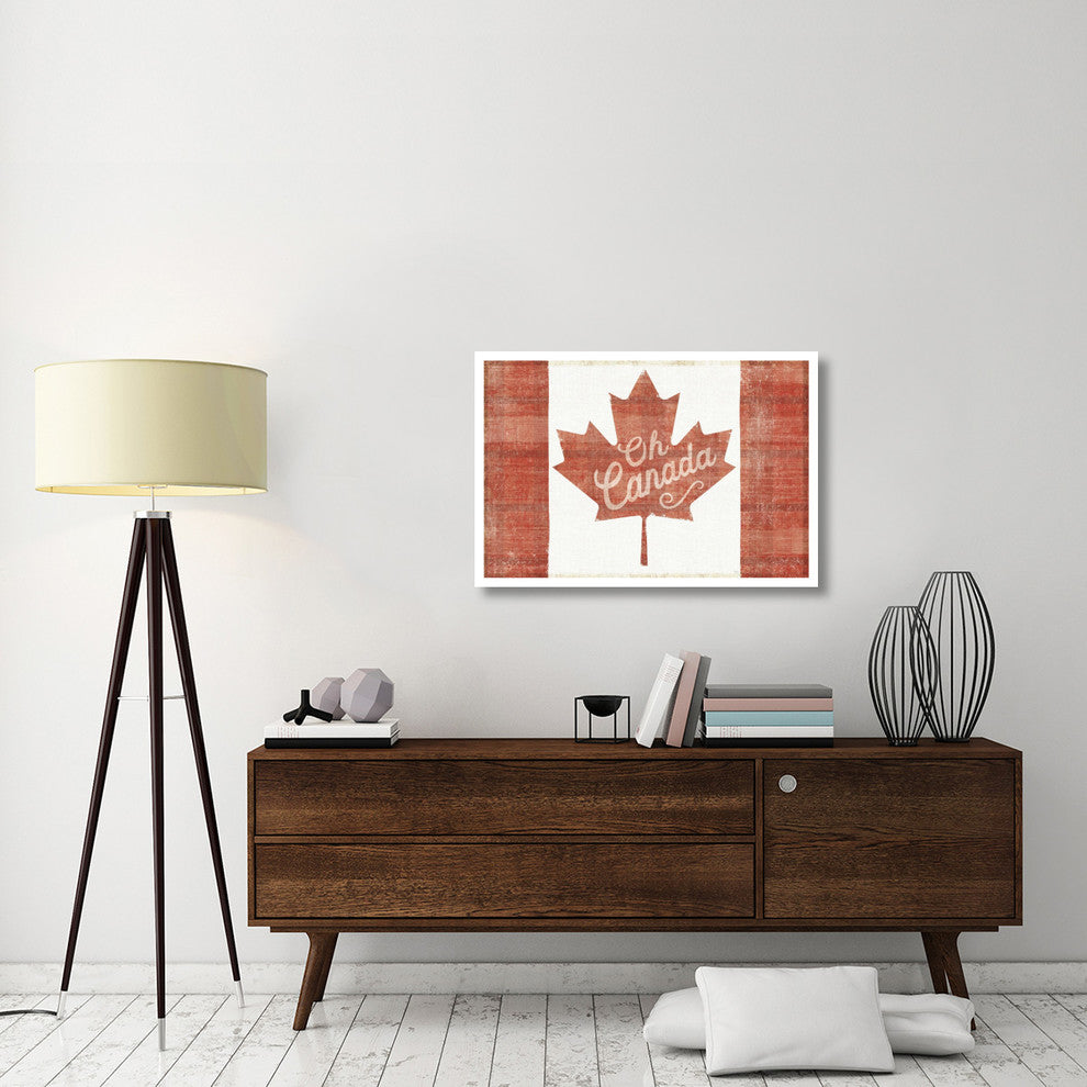 "Oh Canada Flag" Digital Paper Print by Sue Schlabach, 38"x26"