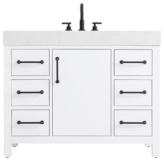 Home Living 42" Single Bathroom Vanity, White