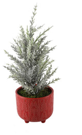 14" Xmas tree in 4.5" Vintage Footed Pot
