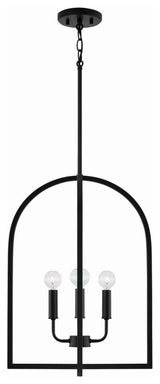 Lawson Four Light Foyer Pendant, Matte Black