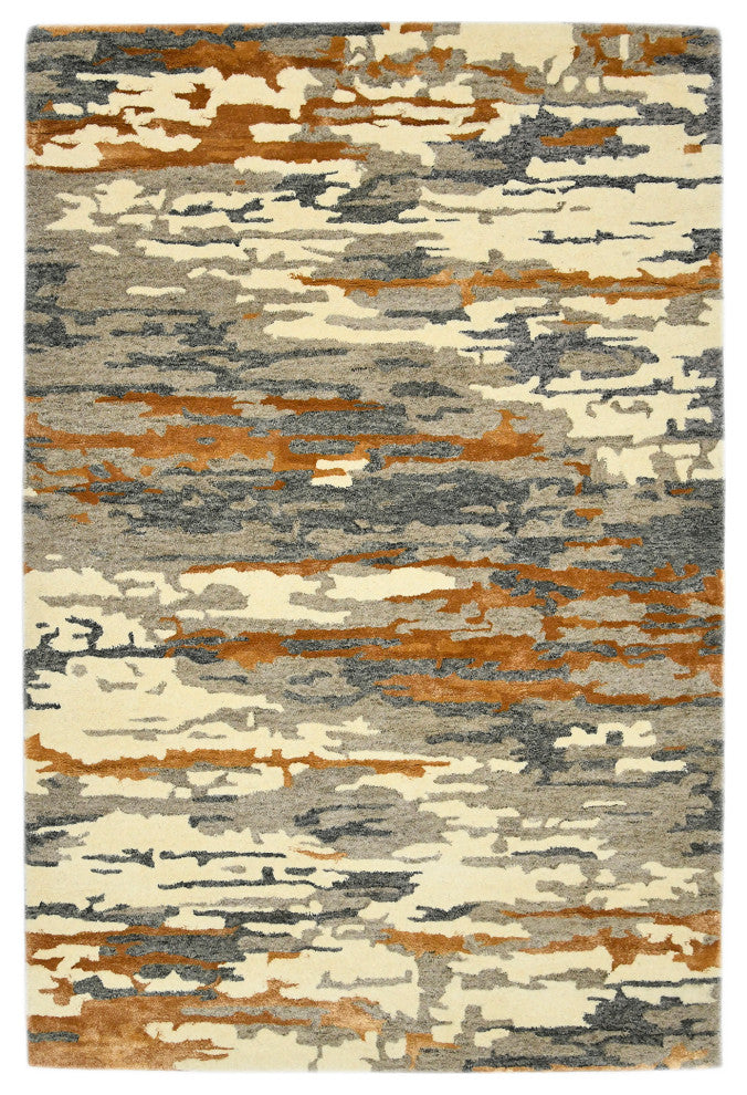 Abstract Glencoe Area Rug, Orange, 5' x 8', Abstract