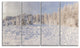 Wood Winter Glade, Landscape Canvas Art Print, 48"x28", 4 Panels