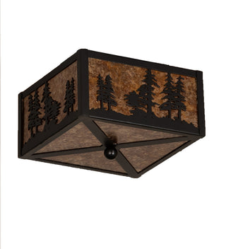 10 Square Tall Pines Flushmount