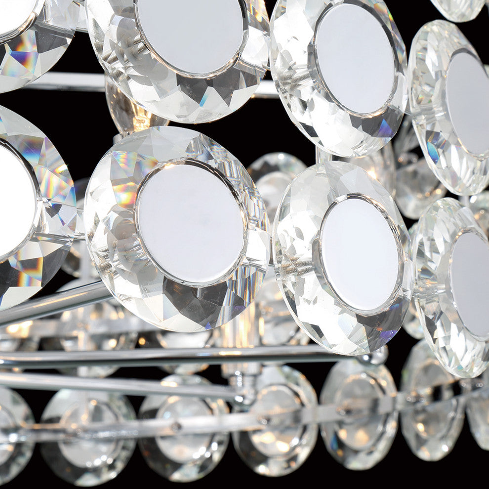 Perrene 8-Light Chandelier, Chrome