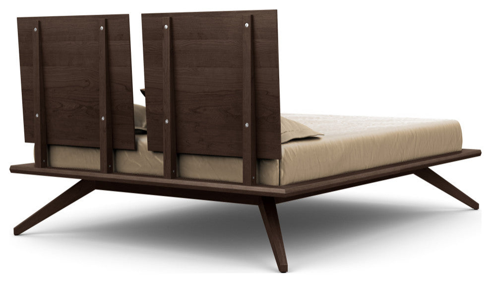 Copeland Astrid Bed With 2 Headboard Panels, Smoke Cherry, Cal King