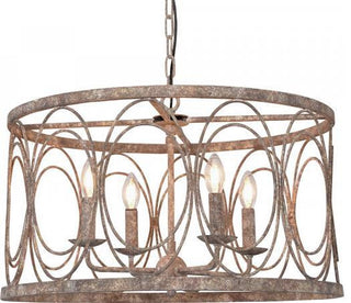 Sand Iron Rustic Drum Chandelier