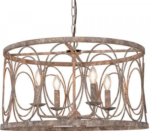 Sand Iron Rustic Drum Chandelier