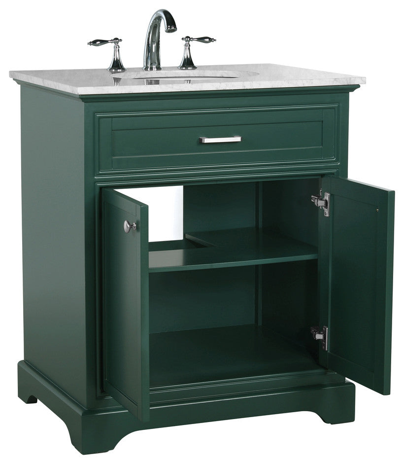 Amber Single Bathroom Vanity, Blue, Green, 30"