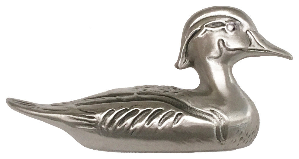 DHP92 Duck Decoy Pull, Right Facing, Shiny Pewter