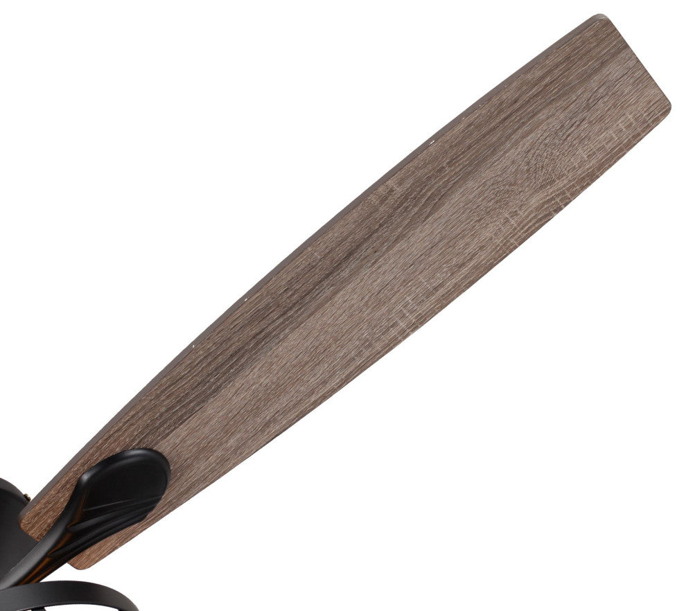 52 in 5 Blades Ceiling Fan with Remote Control in Matte Black