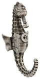 Steampunk Seahorse Wall Hook, Antique Nickel