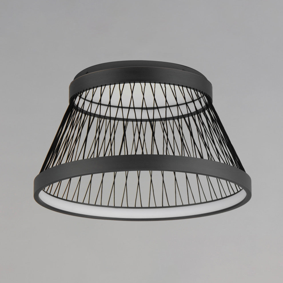 ET2 E20980 Loom 2 Light 23"W LED Flush Mount Ceiling Fixture - Black