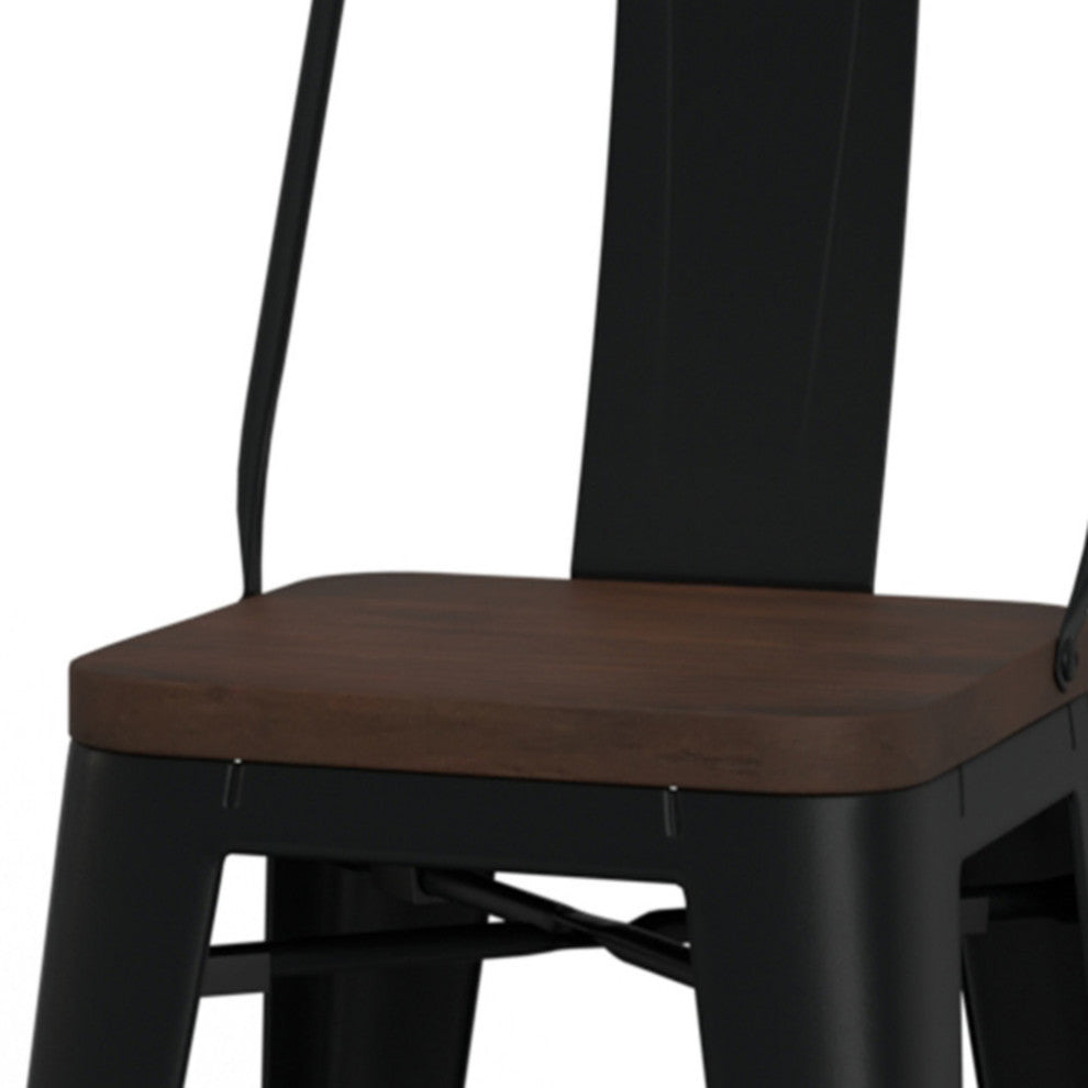 Rayne 24 inch Metal / Wood Counter Height Stool (Set of 4)