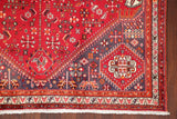 Consigned, Faded Traditional Handmade Vintage-Style Persian Area Rug, Red, 5x8