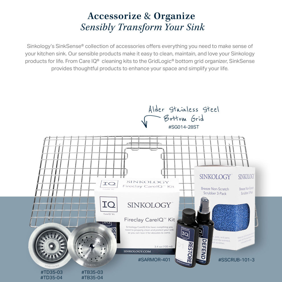 Grace Crisp White Fireclay 34" Single Bowl Quick-Fit Undermount Kitchen Sink