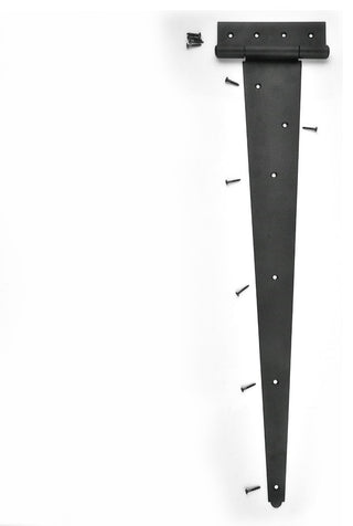 Tee Strap T-Hinge Large Black For Barn Doors or Large Gates 25 1/4" Length