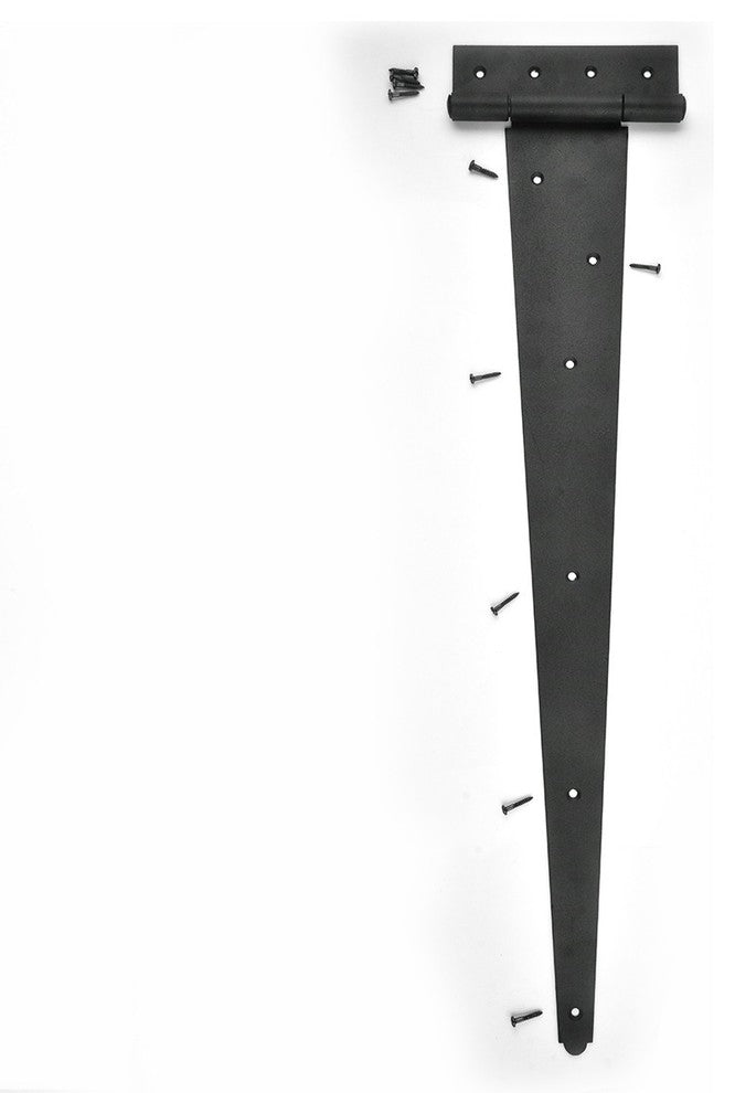 Tee Strap T-Hinge Large Black For Barn Doors or Large Gates 25 1/4" Length
