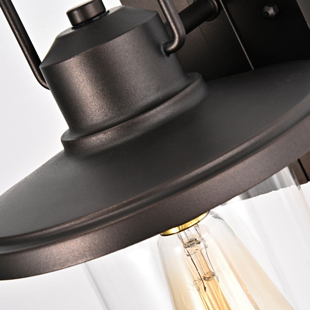 CHLOE Lighting Christopher Transitional 1-Light Rubbed Bronze Outdoor Sconce