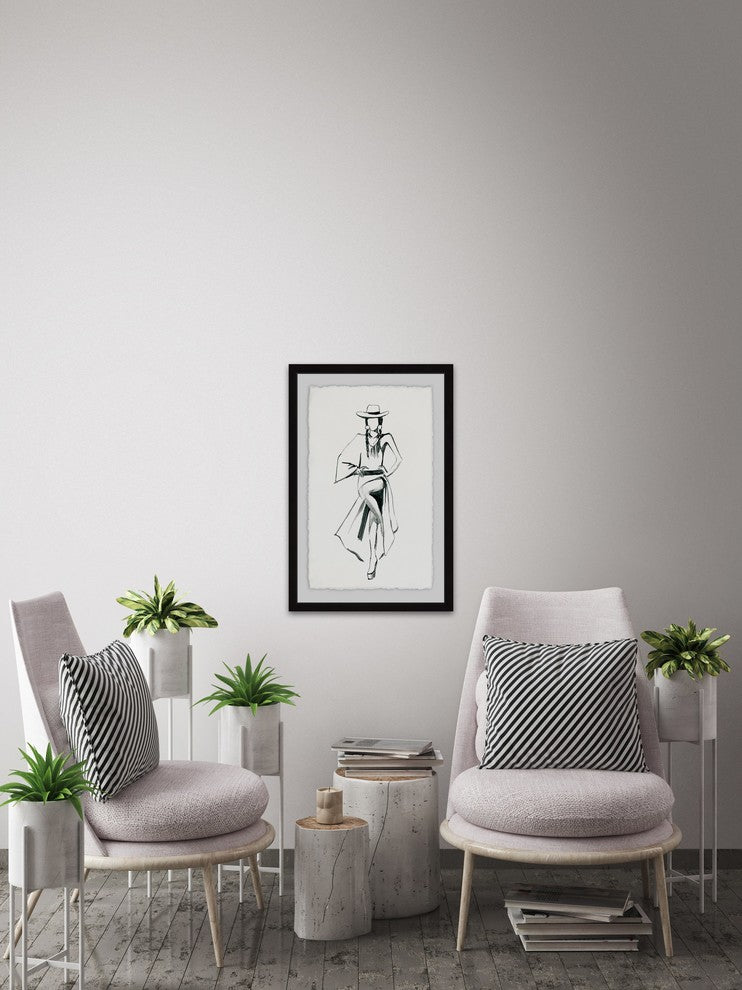 "Cowboy Fashion" Framed Painting Print, 30"x45"