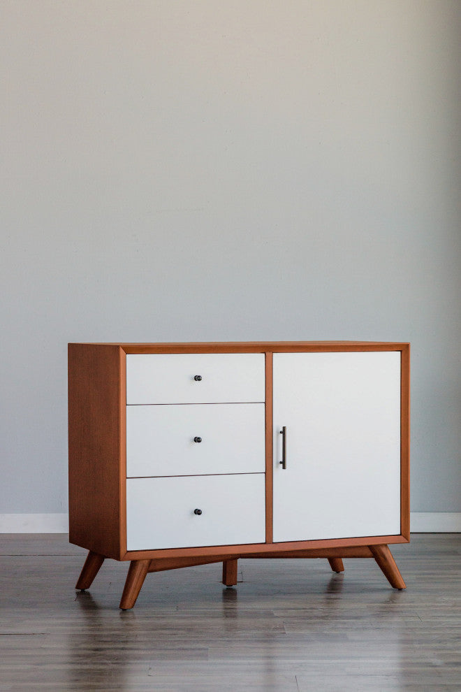 Flynn Accent Cabinet, Acorn/White